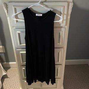 Black Cotton Shift Dress